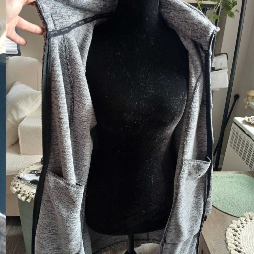 Kenneth Cole Reaction Longline Zip-Up Hoodie w/ detachable Hood